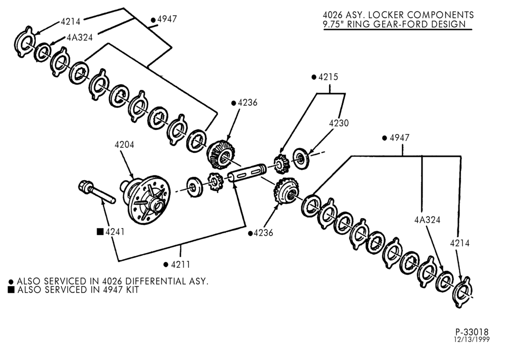 40 - DRIVESHAFT-REAR AXLE - Locking differential - Ford WBB, WBD, WBF-TE
