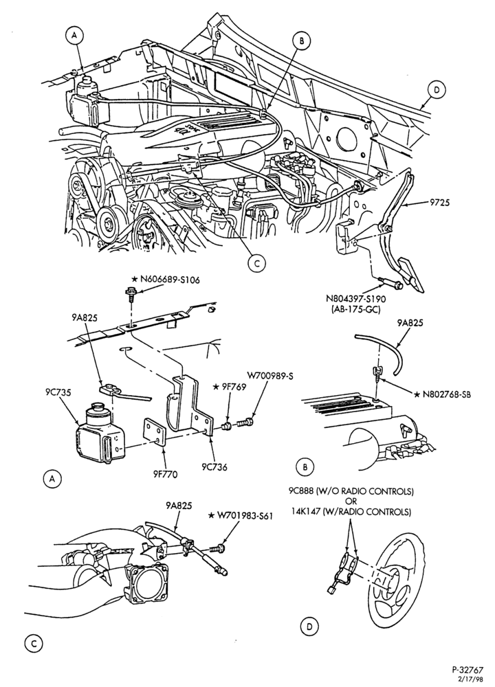 97.1 - 6 CYL. 4.0L - SOHC-Speed control & related parts