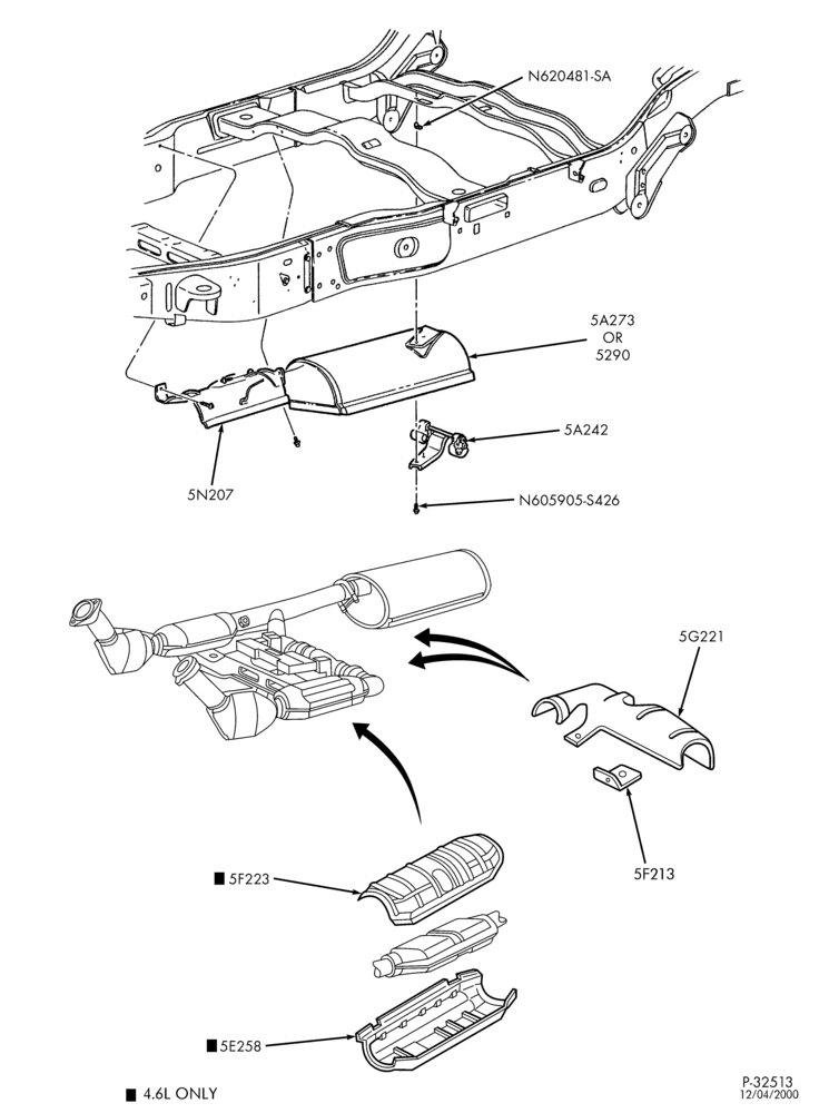 52.2 - SPRING, STABILIZERS, REAR SUSPENSION-Exhaust system - shield-TE