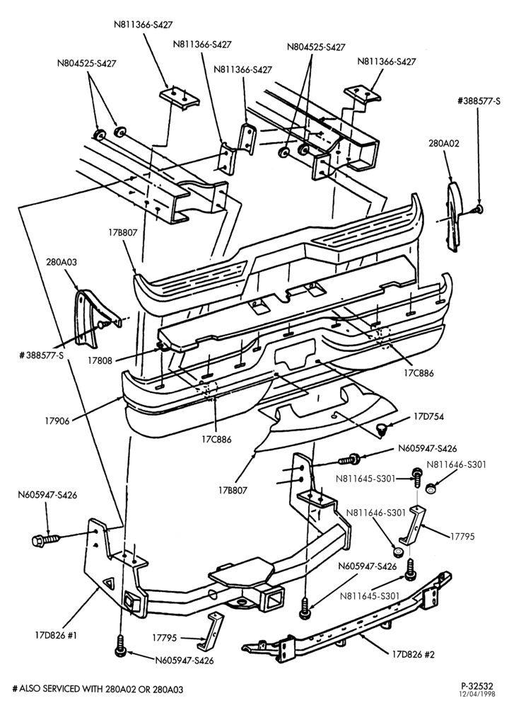 176 - BUMPERS-Rear bumper parts & trailer hitch-TE