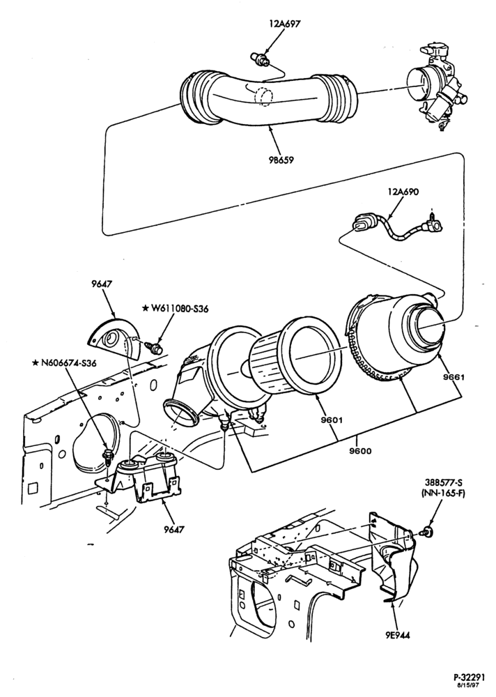 96 - 8 CYL. 5.0L - GAS-Air cleaner
