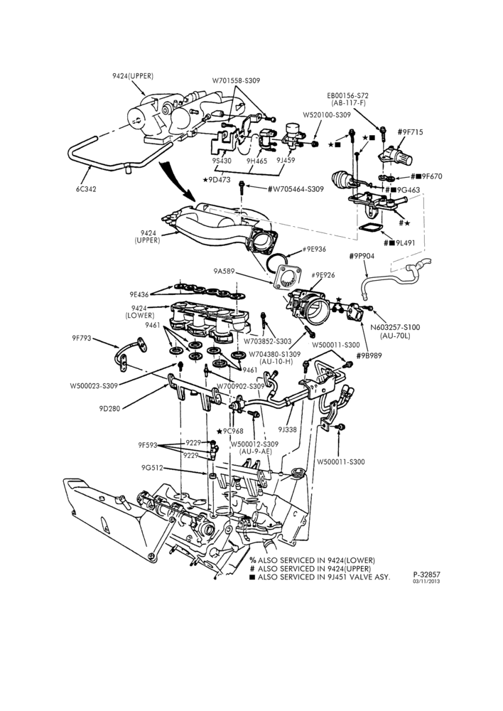 93 - 6 CYL. 4.0L - SOHC-Fuel injection manifold, injectors, valves & wiring
