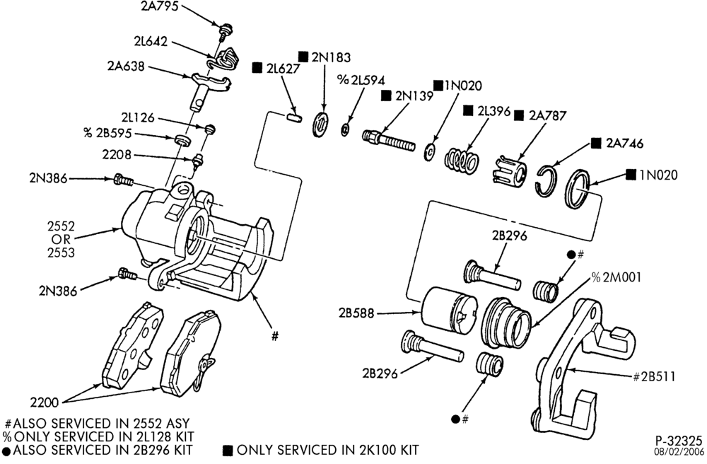 Схема установки 1F1Z-2552-AA