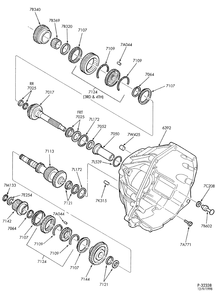70.23 - INTERNAL PARTS-5 speed manual trans. - Warner T45 - Page C-5/S