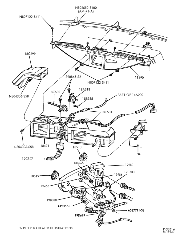 AIR CONDITIONING-Bezels & controls - integral - main-E150/550