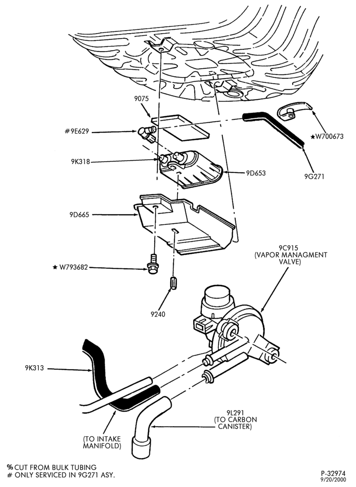 96.1 - 6 CYL. 2.5L-Fuel vapor canister & related parts