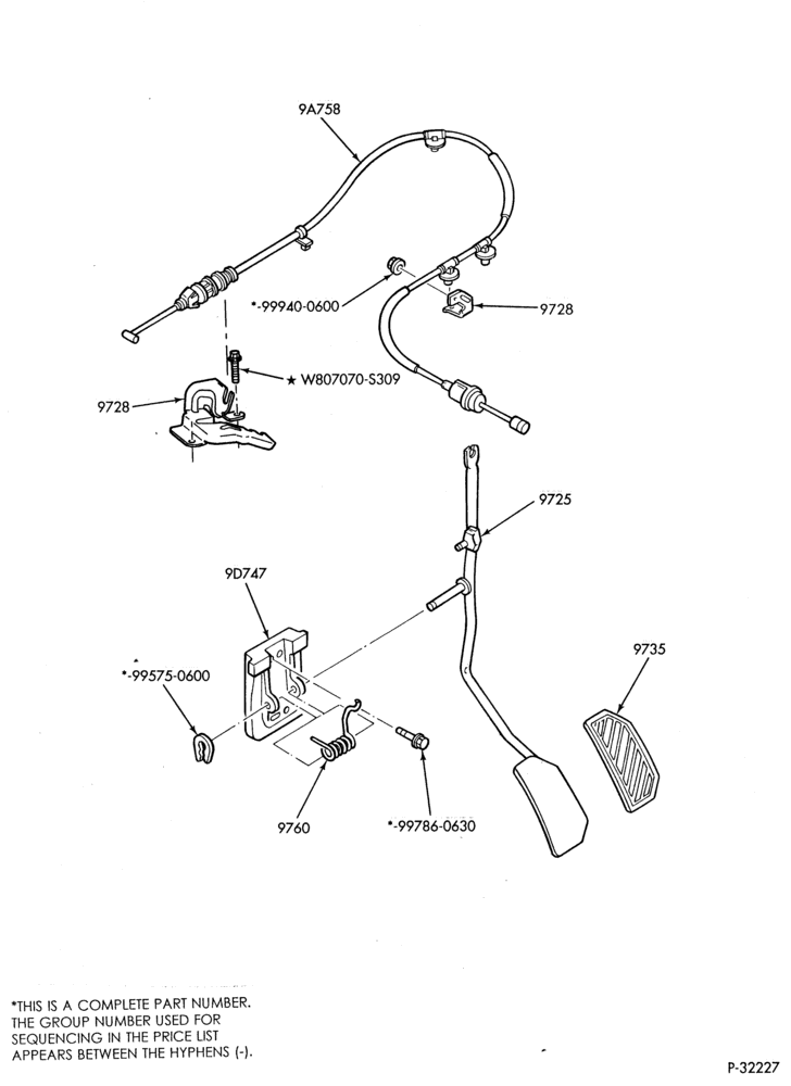 97 - 4 CYL. 2.0L - EXC. DOHC-Accelerator linkage