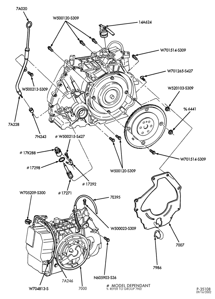 A70.21 - CD4E TYPE - EXTERNAL PARTS-CD4E TYPE - transmission installation - 6 cyl. 2.5L
