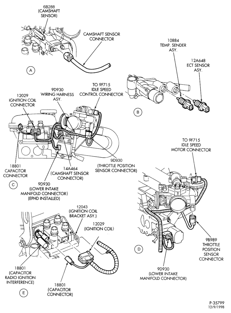 Схема установки F5CZ-12257-BA