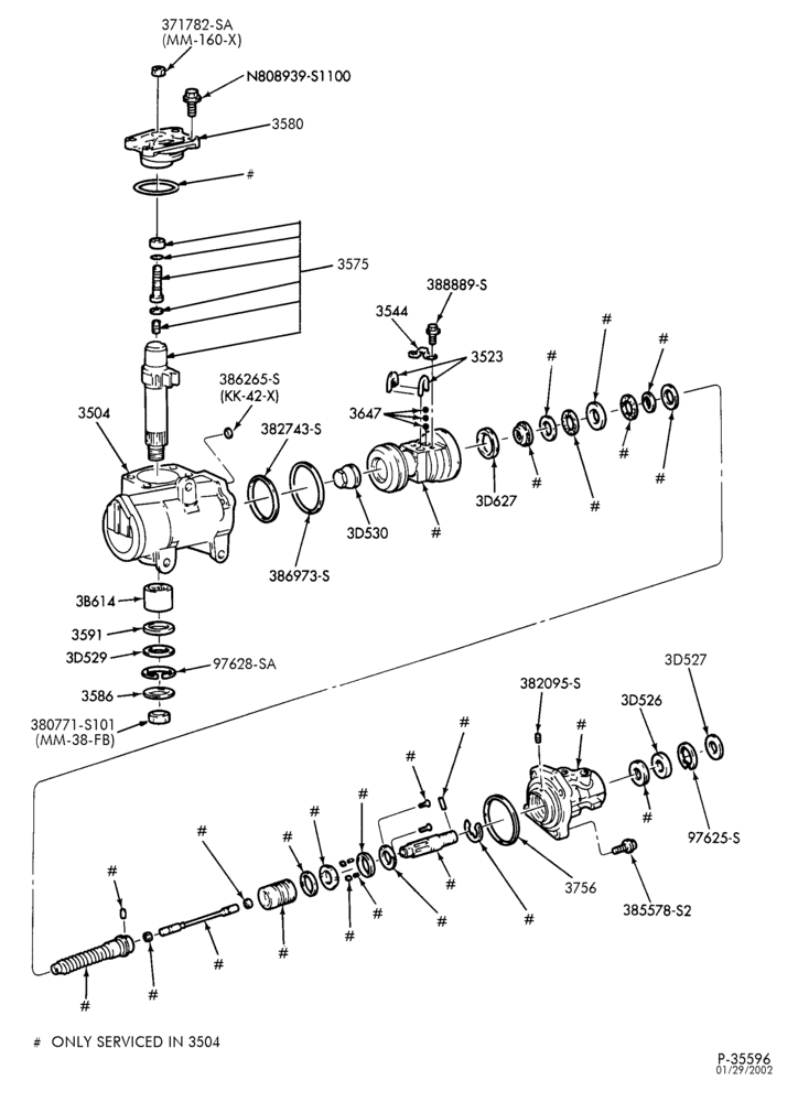 35.1 - STEERING-Power steering system - Steering gear assembly-TE