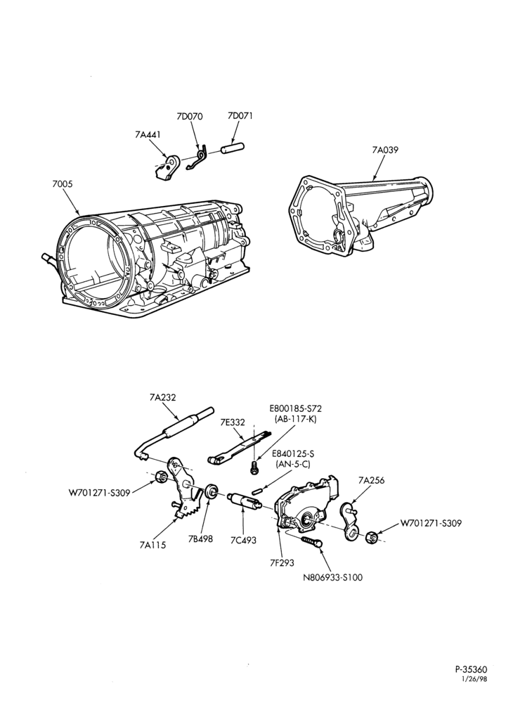 A70.2 - 5R55E TYPE-INTERNAL PARTS - Manual control linkage & parking pawl-A
