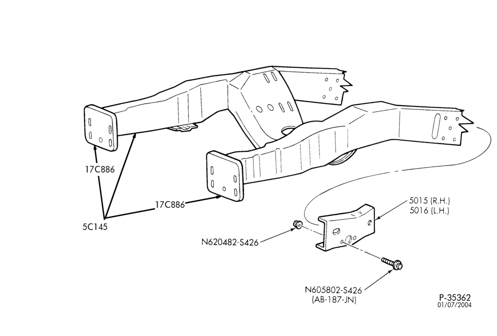 50 - FRAME-Frame - front frame horn replacement-L1