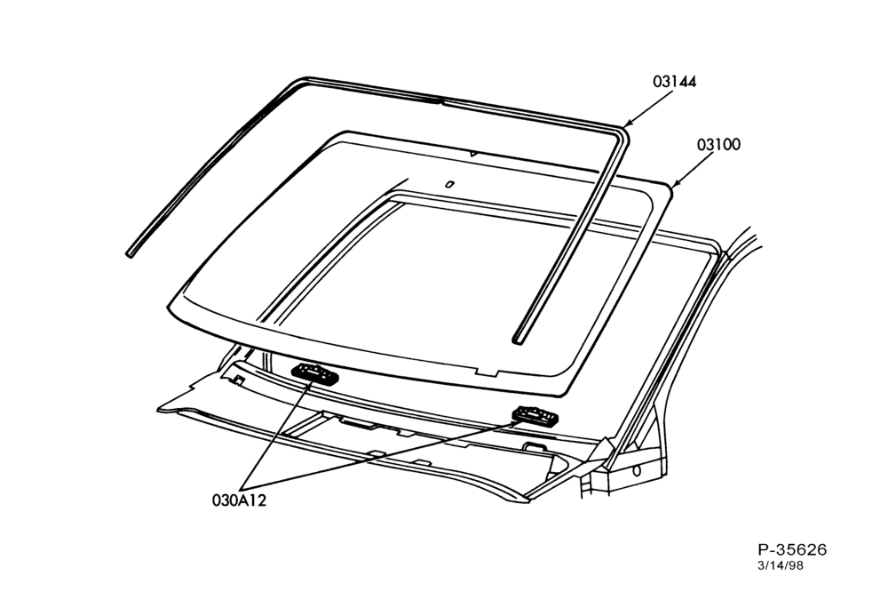 030 - CONSOLE, DASH, WINDSHIELD-Windshield parts