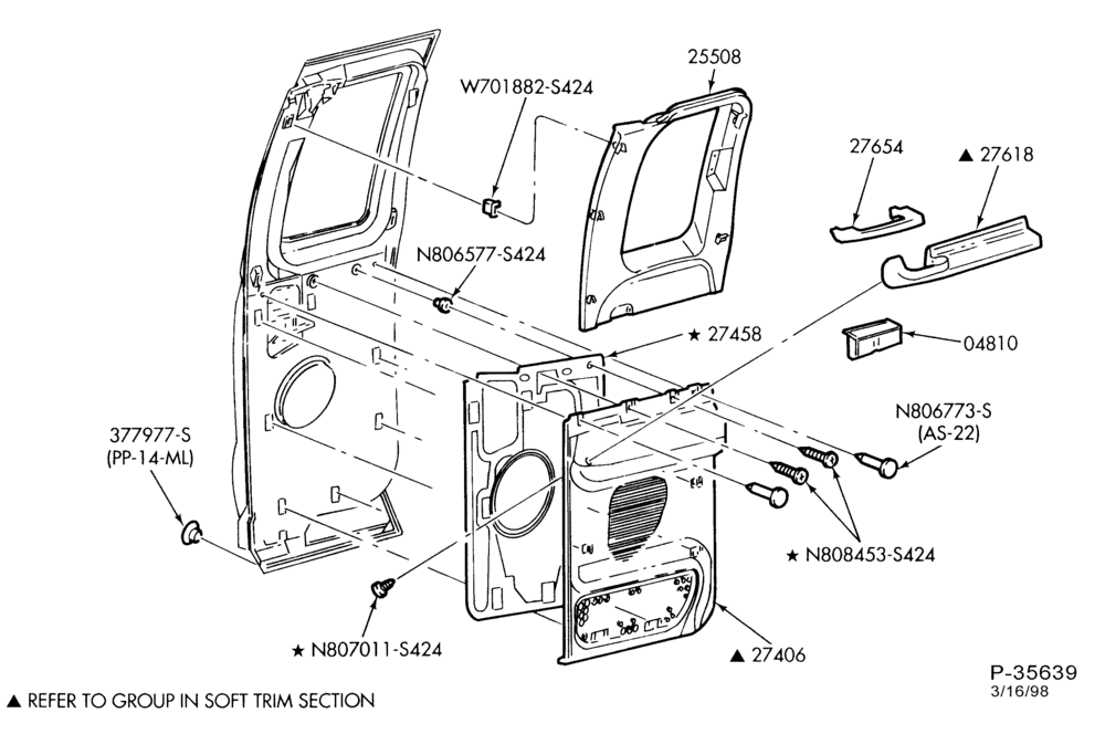 I/T - SOFT, INTERIOR TRIM-Interior trim panels - rear door - super cab-F650/750