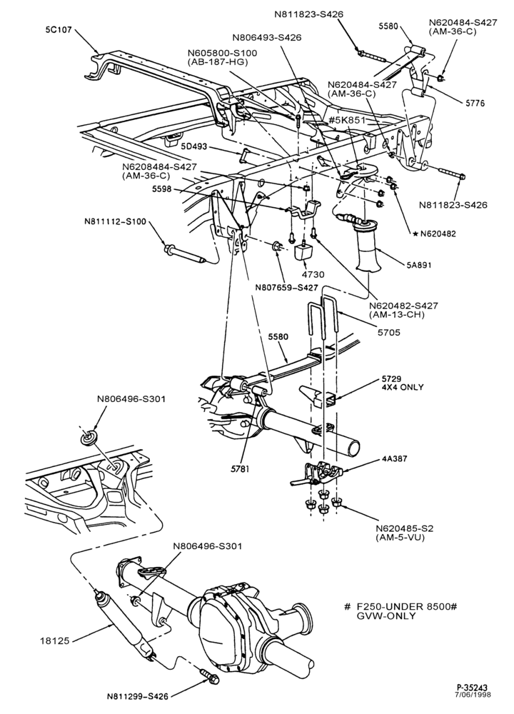 55 - SPRING, STABILIZERS, REAR SUSPENSION-Rear suspension - load leveling - rear suspension - Page C-TE