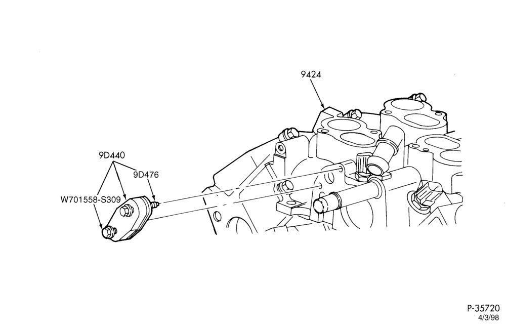94.1 - 6 CYL. 4.2L - GAS-EGR cover plate