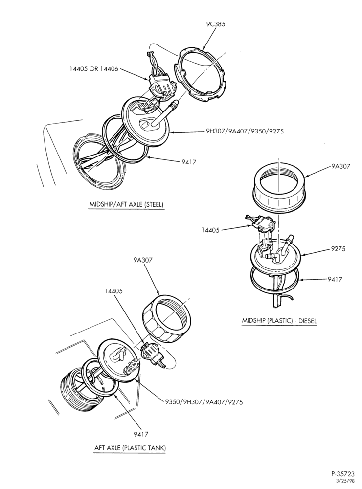 93 - 6 CYL. 4.0L-Fuel pump & senders (in tank)