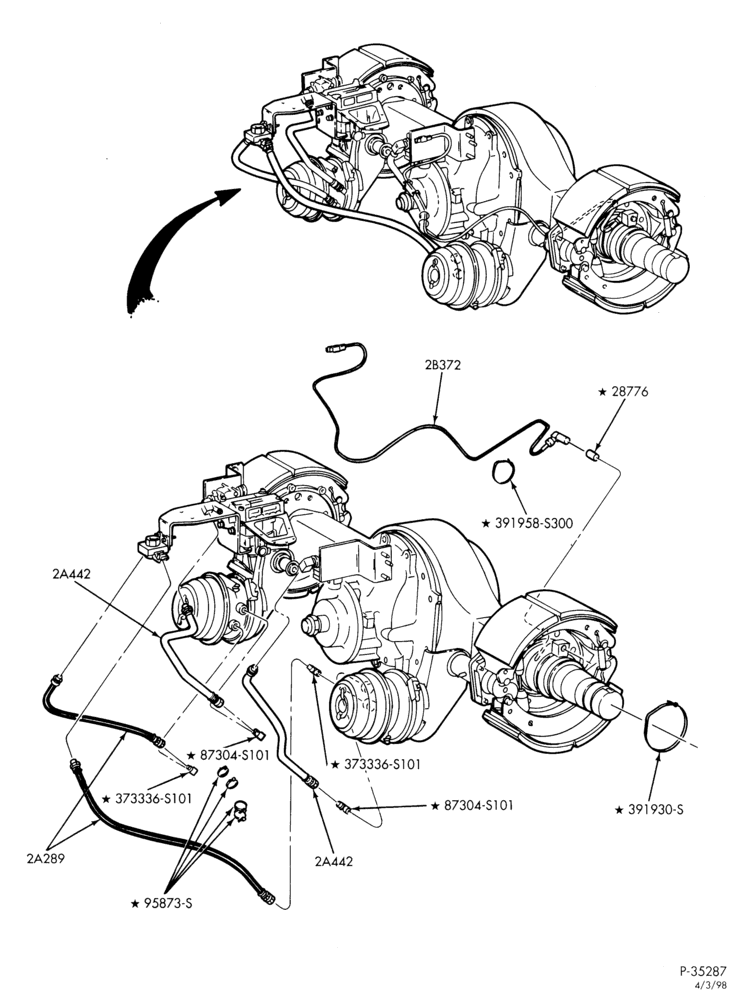 20.1 - BRAKE SYSTEMS-Rear jounce hoses & sensors-F650/750