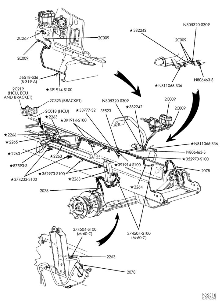 20.2 - BRAKE SYSTEMS-Hyd. service brake plumbing (ABS)-F650/750