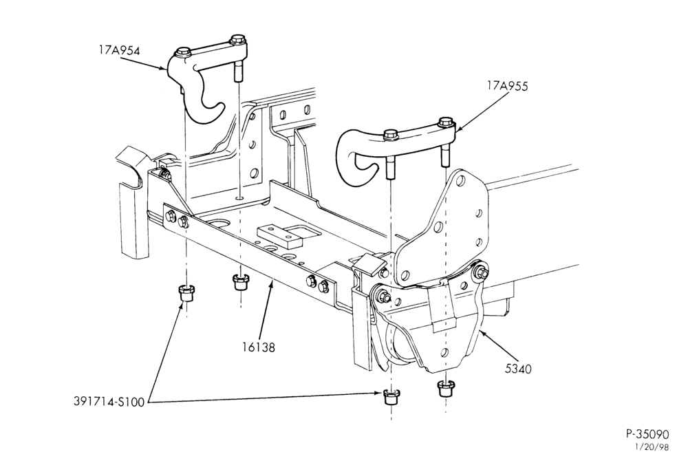 176 - TOW HOOKS & TRAILER HITCH-Tow hooks - front-F650/750