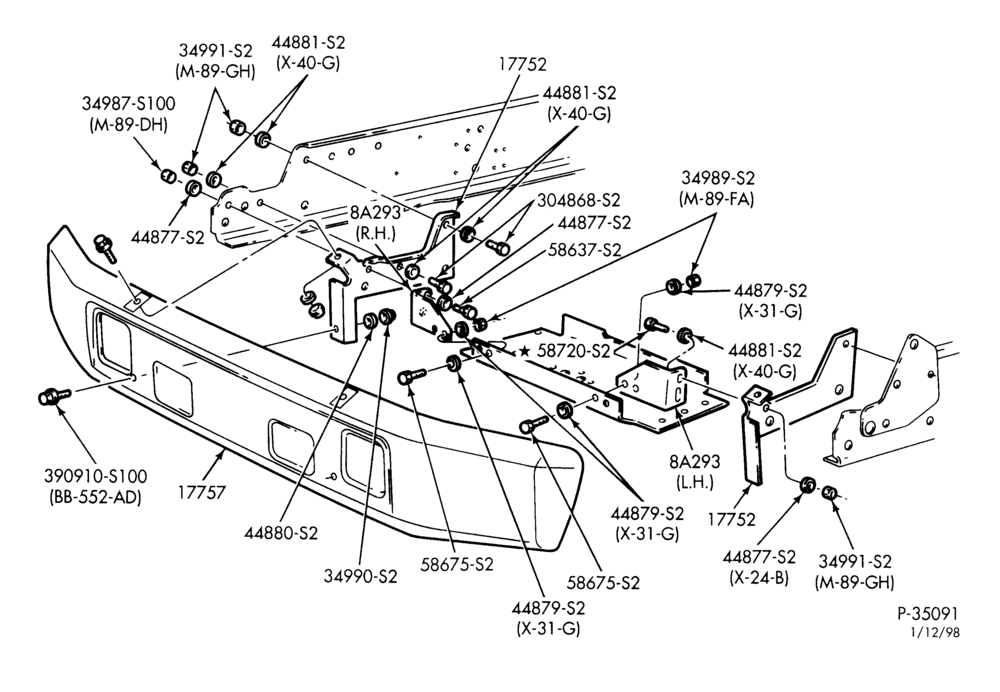 176 - BUMPERS-Front bumper parts-F650/750