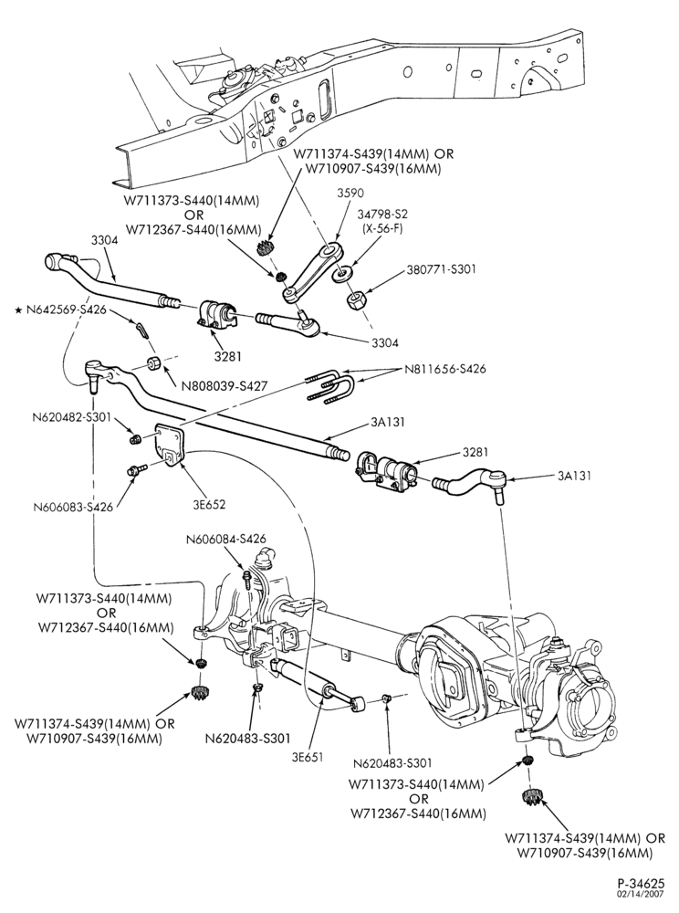 30 - FRONT AXLE-Front suspension & steering linkage - 4x4-F250SD/350SD