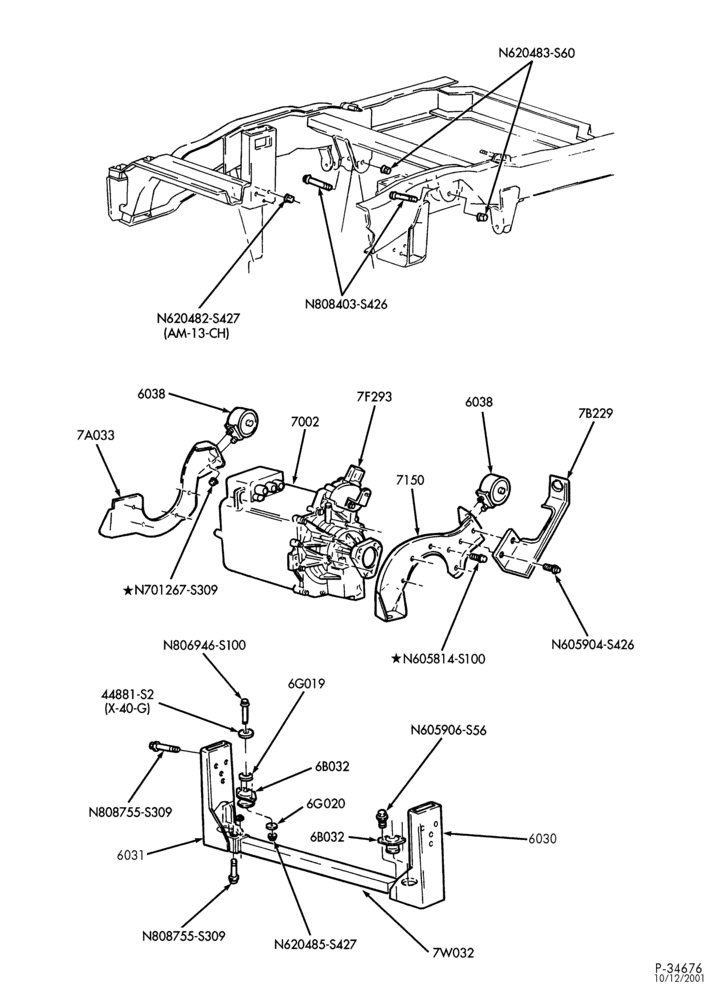 60.6 - 10 CYL. 6.8L-Motor mounts & related parts-R