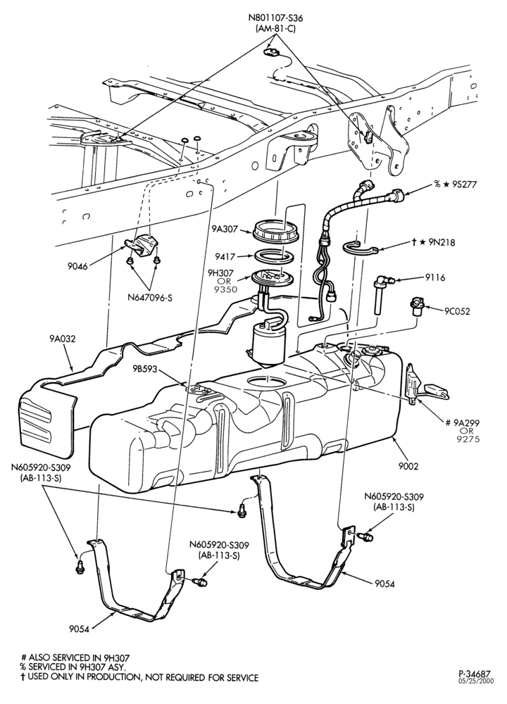 90 - 8 CYL. 6.0L - DIESEL-Fuel tank & related parts - 31 gal.