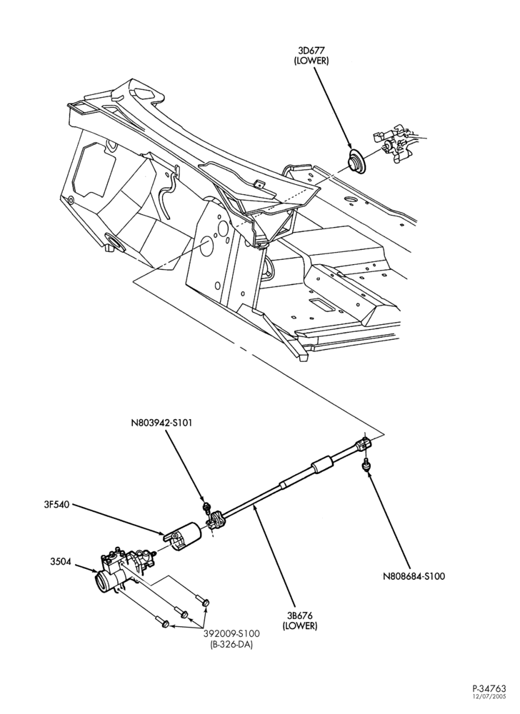 AUTOMATIC TRANSMISSION-EXTERNAL PARTS - Steering column & shift control - fixed wheel - Page B-L1