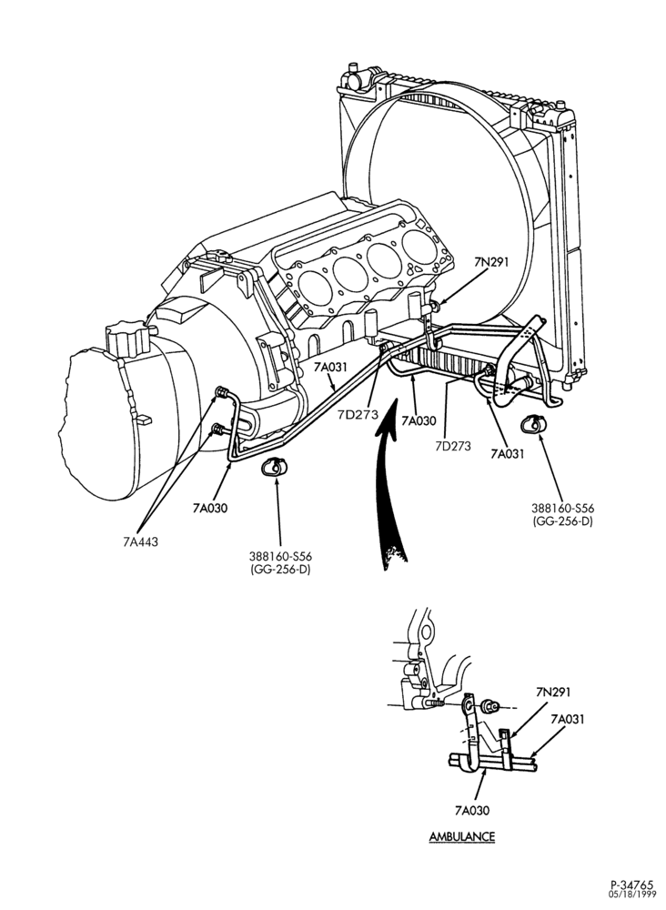 70 - EXTERNAL PARTS-Oil cooling system - Manual trans.-F250SD/550SD