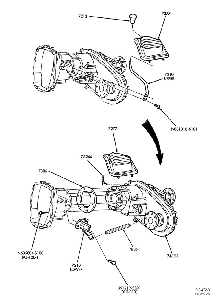 72.1 - GEARSHIFT MECHANISM-Shift mechanism & controls-F250SD/550SD