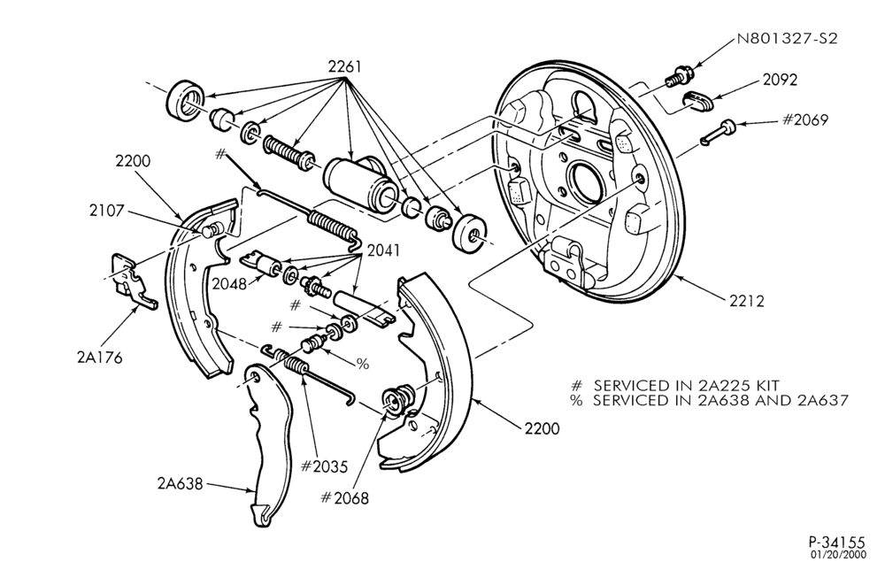 21 - BRAKES-Rear parking brake - drum-TW
