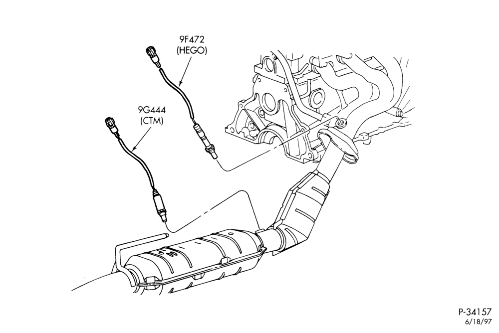94.1 - 4 CYL. 2.5L - OHC-Exhaust gas oxygen (HEGO) & catalyst temp. monitor (CTM) sensor - Greenstate