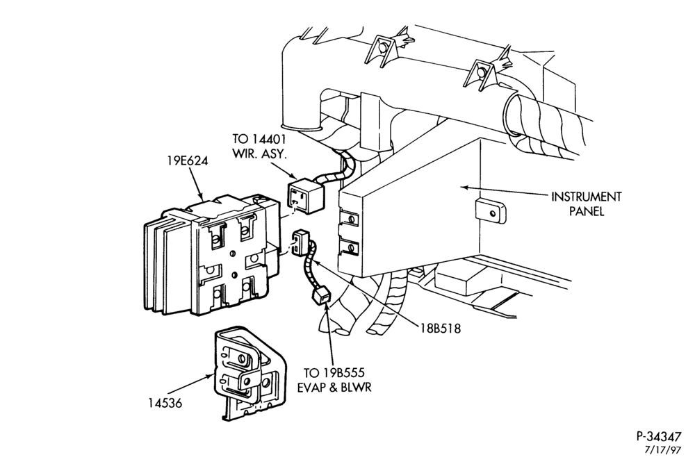 195 - AIR CONDITIONING-Evaporator control & mounting bracket-TE