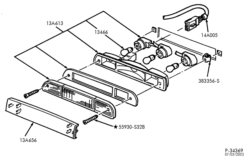 LAMPS-High mount stop lamp-F250SD/550SD