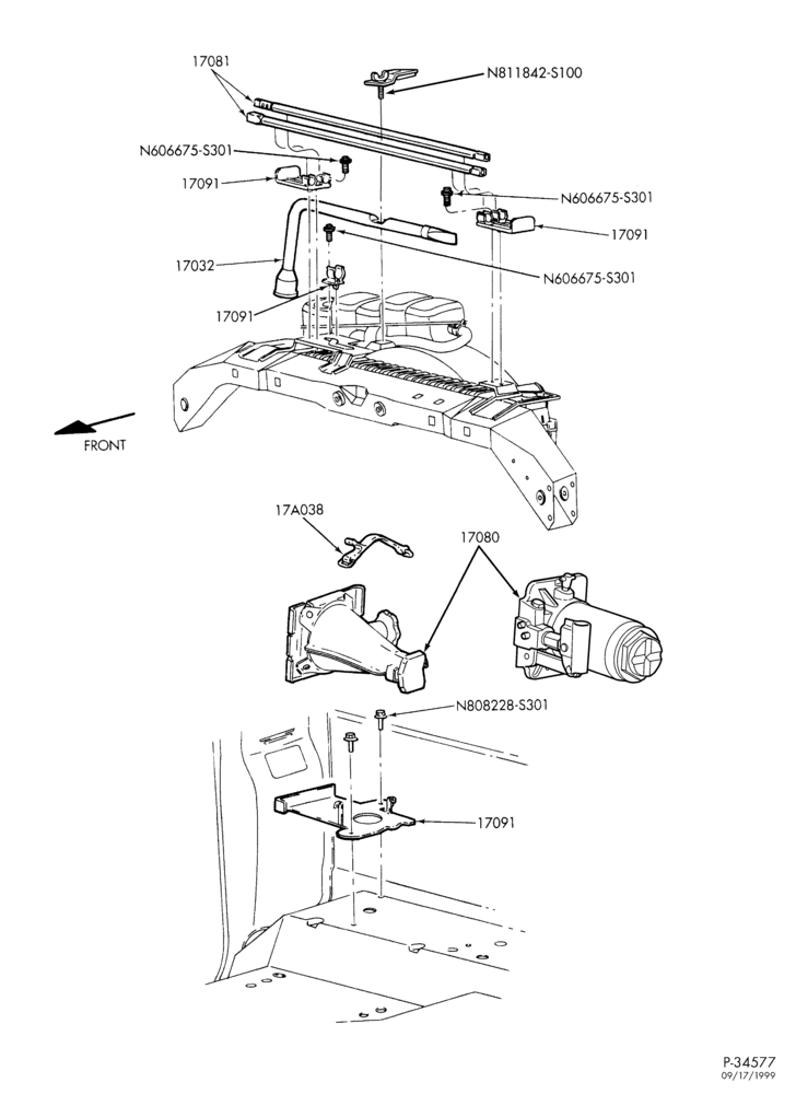176 - JACK STOWAGE-Jack stowage - without rear seat & related parts-F250SD/550SD
