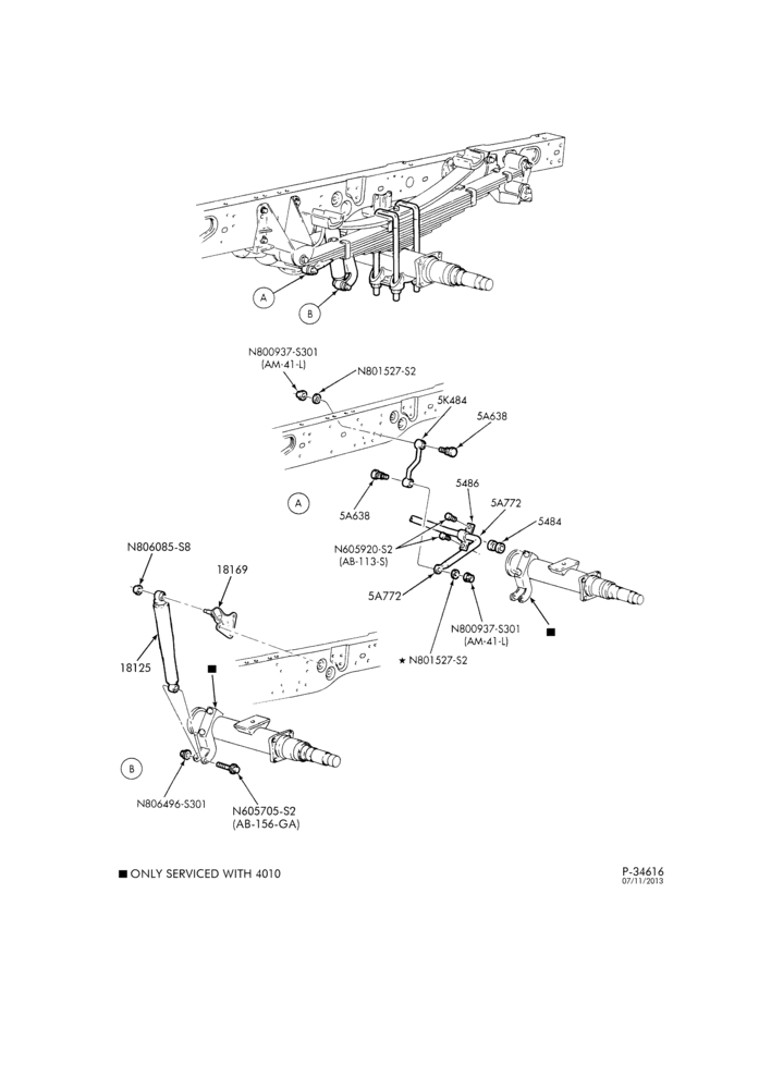 EXHAUST-Rear suspension - rear stabilizer bar-F450SD/550SD