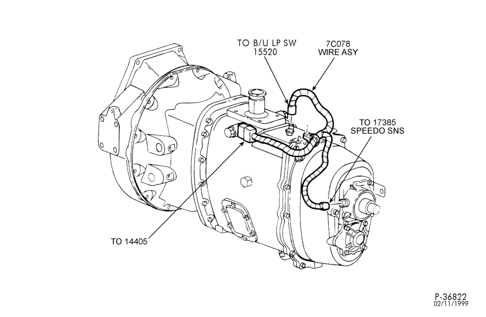 72.1 - INTERNAL PARTS-Wire assembly - transmission sensors - Spicer-7 speed-F650/750