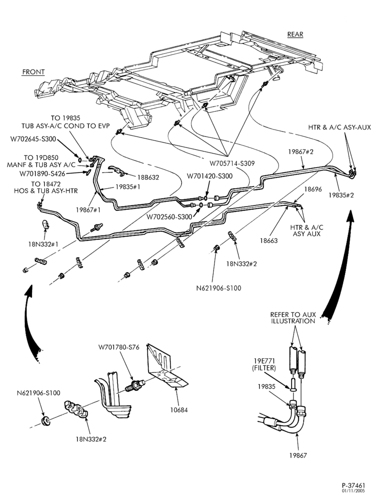 197.1 - AIR CONDITIONING-Underbody auxiliary air conditioner & heater tubes-L1