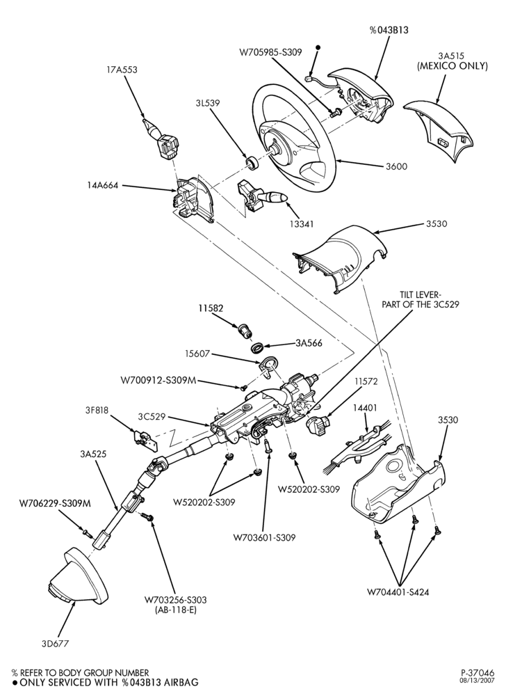 35 - STEERING-Steering column - tilt