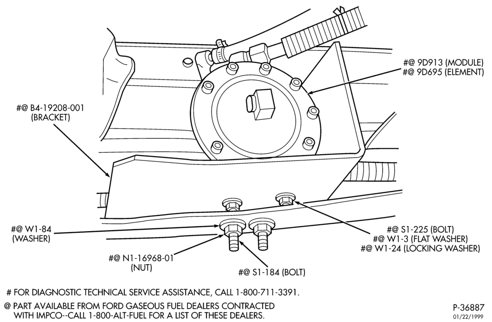 90.2 - 6 CYL. 4.9L GAS/LPG-BI-FUEL (IMPCO)-Fuel transfer system - vacuum lock-off module & filter