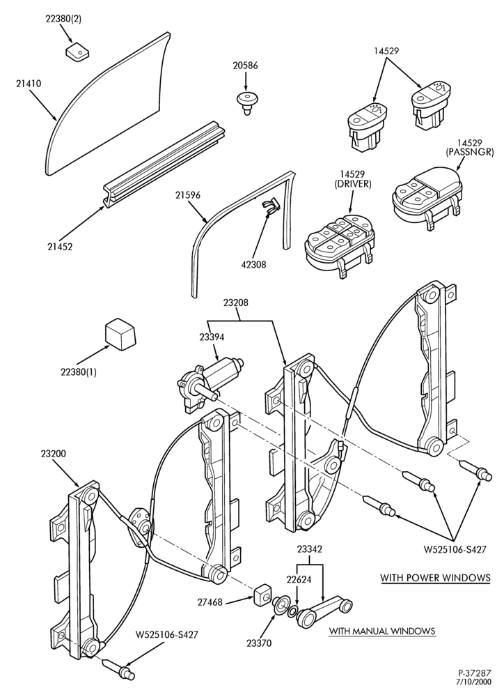 230 - BODY SIDES AND QUARTER-Window parts - front door