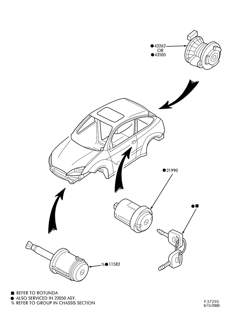 230.2 - BODY SIDES AND QUARTER-Lock & key sets