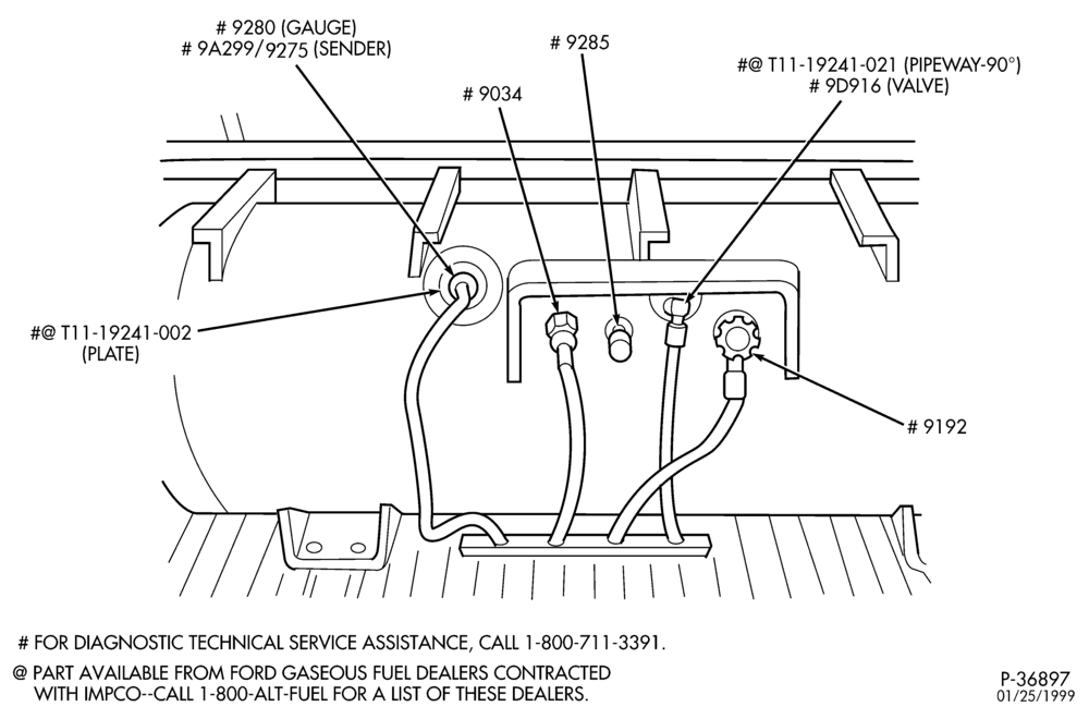 90.2 - 6 CYL. 4.9L GAS/LPG-BI-FUEL (IMPCO)-Fuel storage system - tank (18" X 60")