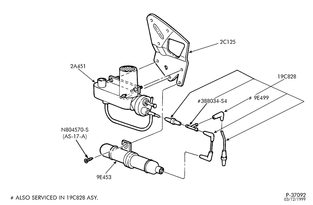 94 - 6 CYL. 5.9L CUMMINS ISB-Pump & bracket assembly - brake vacuum