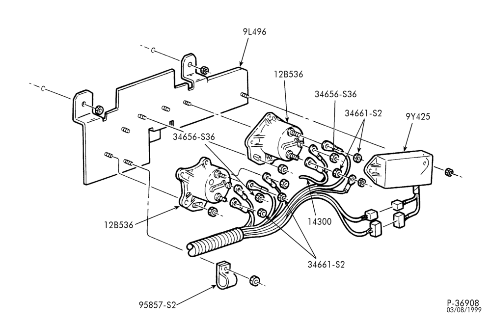 94 - MANIFOLDS, THERMOSTATS & EMISSION PARTS-Heater & solenoid w/grid - FD-1060 diesel