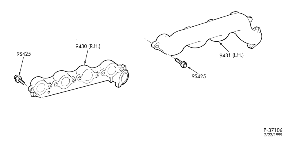 93.1 - 8 CYL. 7.3L POWERSTROKE-Manifold & related parts - exhaust