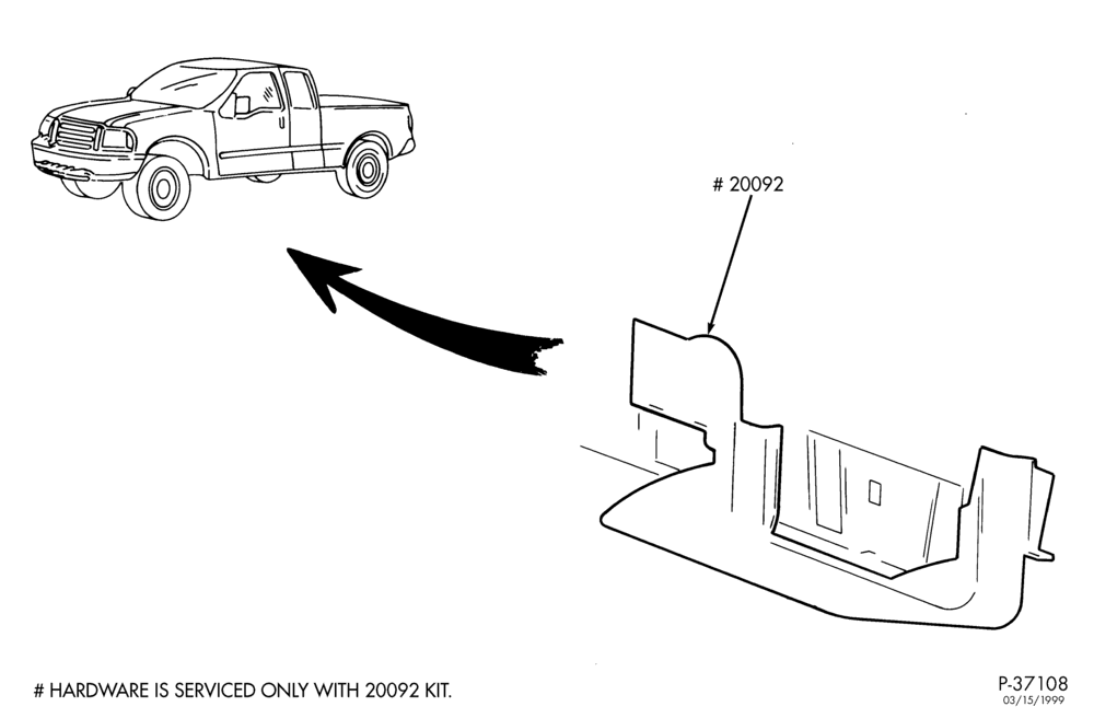 200 - BODY SIDES AND QUARTER-Step plate - stirrup style-F250SD/550SD