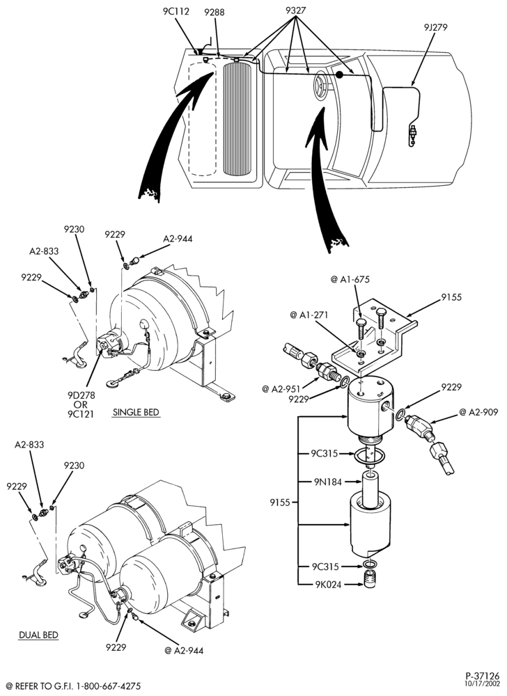 8 CYL. 5.4L - (BI-FUEL)-Fuel filter & fuel line assembly - CNG/GAS