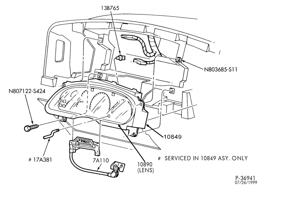 106 - ALTERNATOR, INSTRUMENT CLUSTER, BATTERY-Instrument cluster & related parts
